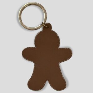 gingerbread-back - PRO Digitizing gingerbread cookie in the hoop embroidery keychain.