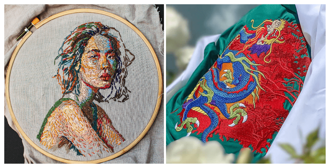 Complex embroidery design – showcasing intricate stitching, detailed patterns, and advanced techniques for a high-quality finished produc